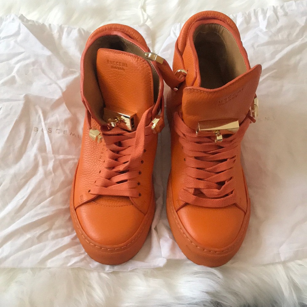 Woman’s Buscemi Alta Wedge High Top Sneakers Italy